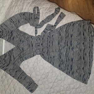 Striped Black and White Women's Top